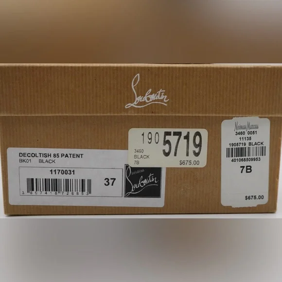 Christian Louboutin Decoltish 85 Patent Leather Heels Size 7 - Picture 10 of 11
